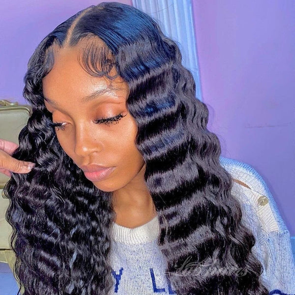 Kerwin|Top Swiss HD Lace Undetectable Invisible Lace Wig Deep Wave Wig Apparel & Accessories > Clothing Accessories > Hair Accessories > Wigs > 13x6-lace-front-wig LABHAIRS® 