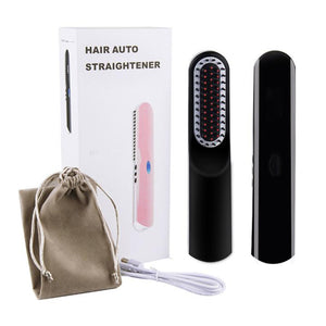USB Cordless Mini Straightening Comb Rechargeable Straightening Comb That Eliminates Frizz Anytime Anywhere LABHAIRS? 