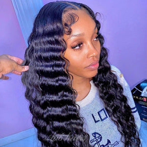 13*4 Undetectable Invisible Lace Wig Full Frontal Top Swiss HD Lace Wig | Deep Wave Apparel & Accessories > Clothing Accessories > Hair Accessories > Wigs > 13x6-lace-front-wig LABHAIRS® 