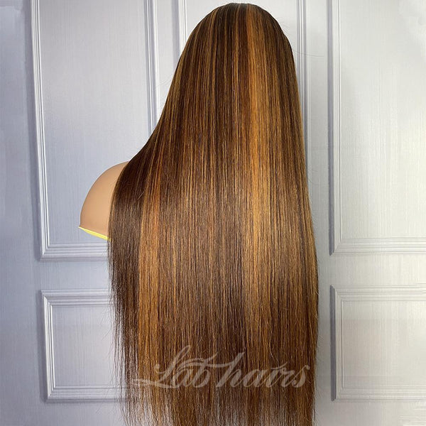 Highlight Human Hair Top Swiss HD Lace Front Wig | Straight |Loose Body Wave | Deep Curly 的副本 Apparel & Accessories > Clothing Accessories > Hair Accessories > Wigs > 13x6-lace-front-wig LABHAIRS® Straight 360 Top Swiss HD Lace 14inch