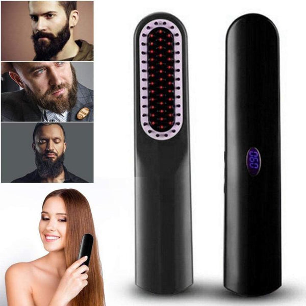 USB Cordless Mini Straightening Comb Rechargeable Straightening Comb That Eliminates Frizz Anytime Anywhere LABHAIRS? 