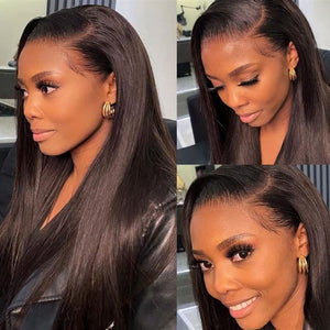 Undetectable Top Swiss Lace Clean Bleached Knots 13X6 Frontal Lace Wig | Silky Straight Lab Hairs 