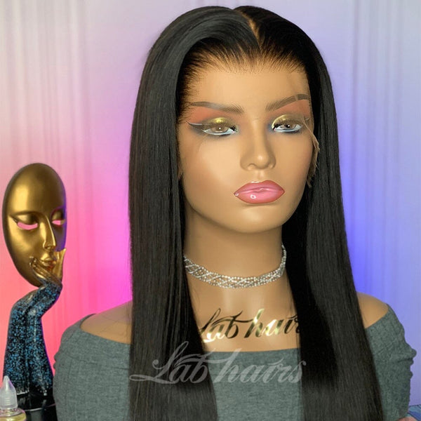 Undetectable Top Swiss HD Lace Silky Straight High Thickness Human Hair Wig Apparel & Accessories > Clothing Accessories > Hair Accessories > Wigs > 13x6-lace-front-wig LABHAIRS® 